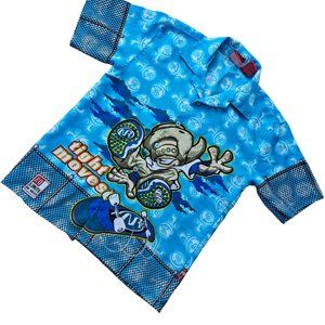 Kid's No Rules Vintage Polyester Button Up Shirt